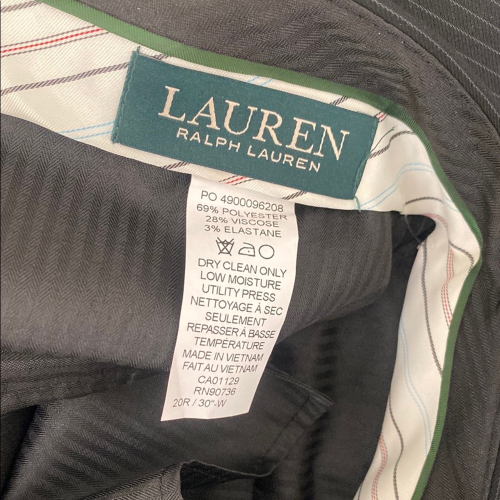 Ralph Lauren Size 20R Black Single-Breasted Suit — NEW WITH TAGS — Never Worn - Picture 9 of 12